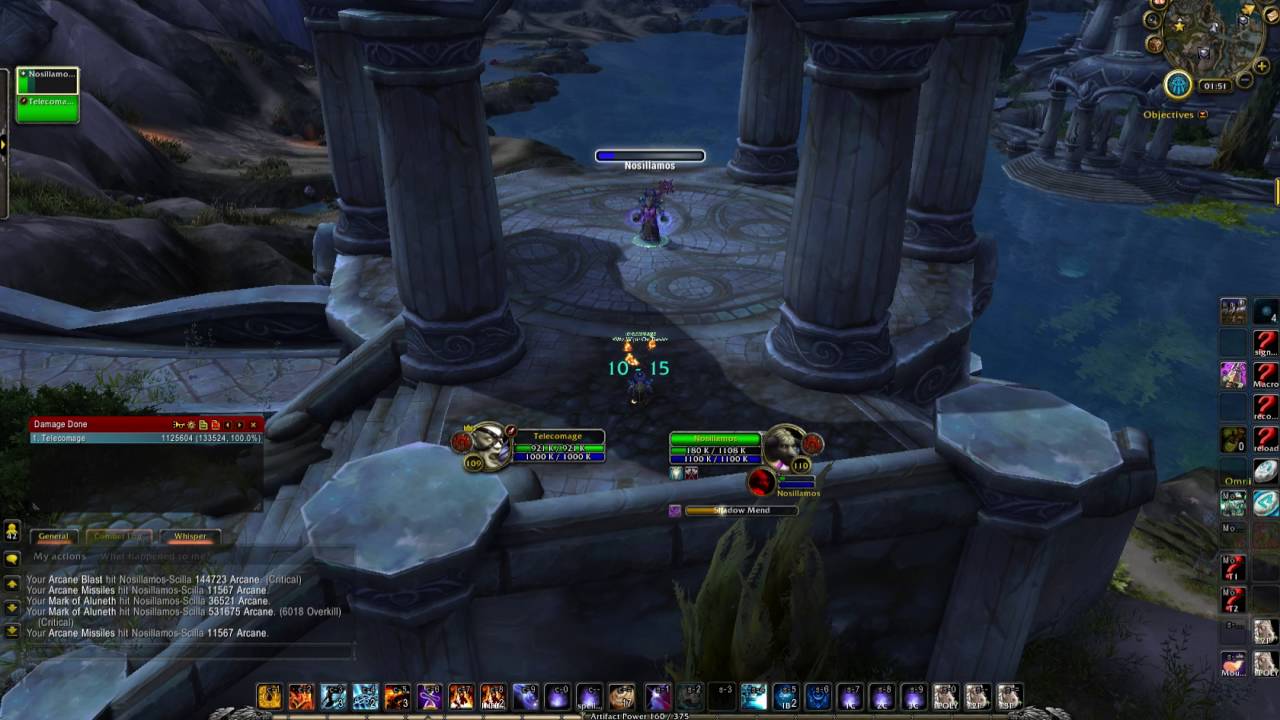 Wow Legion Arcane/Fire Mage lvl 109 Burst