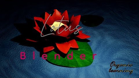 Making a Lotus in blender.