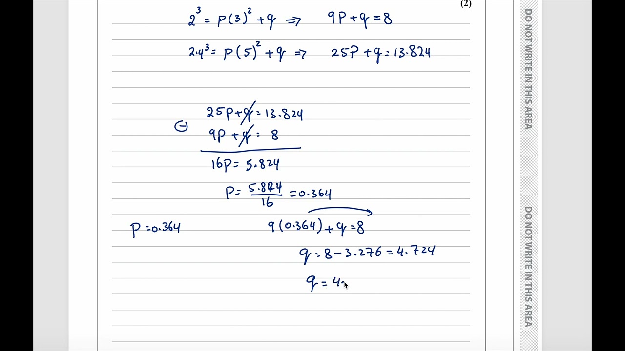 Edexcel IAL P1 – WMA11/01 Янв 2021 Вопрос[2] | [СИСТЕМА УРАВНЕНИЙ] Пошаговое объяснение