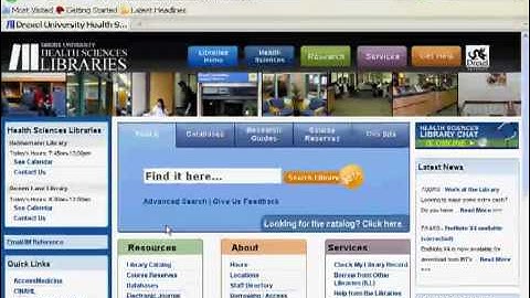 CINAHL Part 1 Introduction: Drexel University Health Sciences Libraries