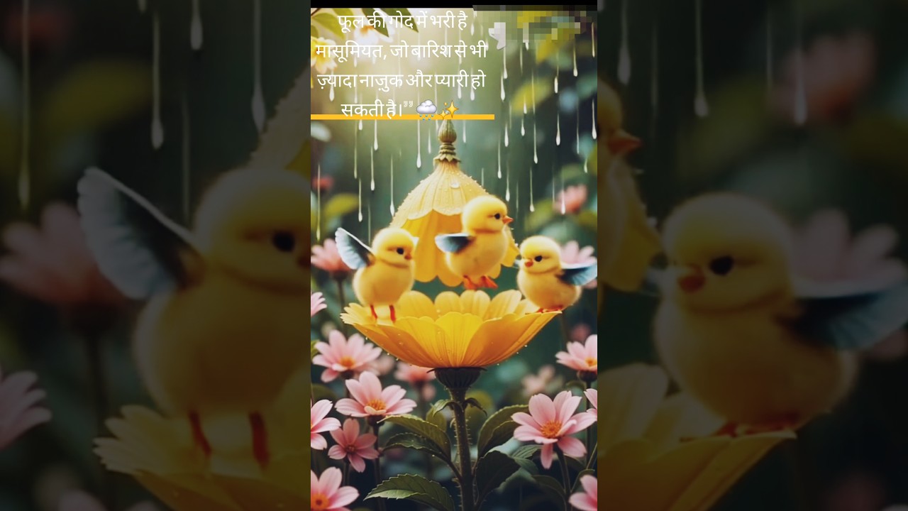 ✨️barish ki bundh se panchi khilkhila uthe ha🐦🌧🌈 