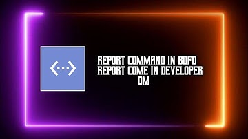 How to code report command in bdfd
