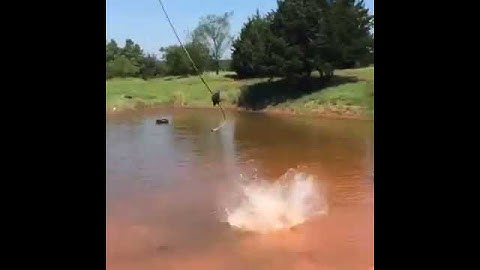 Hilarious Rope Swing Fail