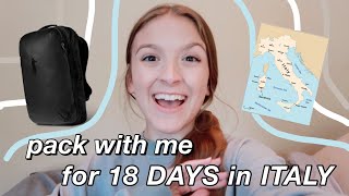 pack with me for 18 DAYS in ITALY in a BACKPACK ll 2.5 weeks in a Cotopaxi Allpa 42L backpack!