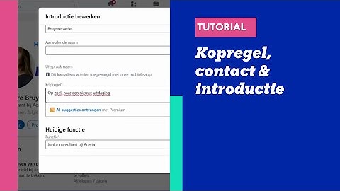 Kopregel, contact & introductie – Acerta