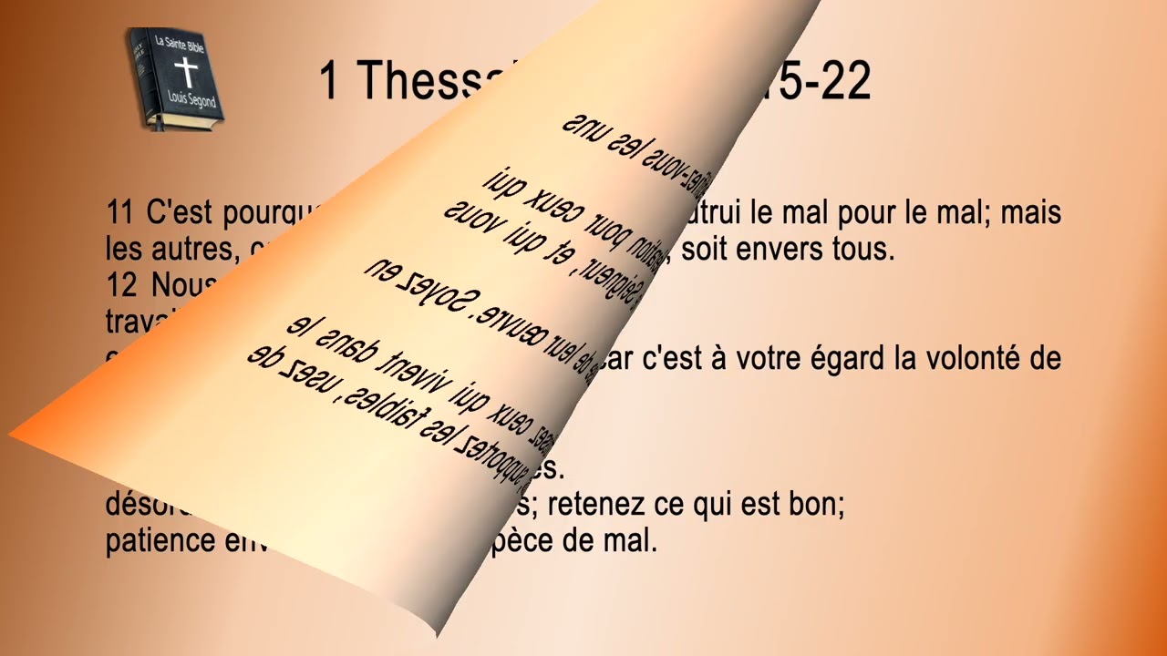 52 1re Épître aux Thessaloniciens Sg1910 ch 5 20251021