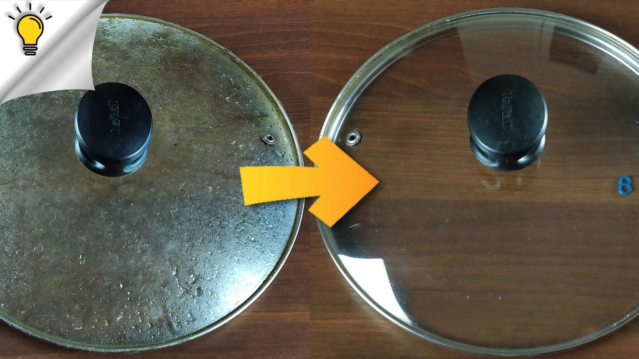 How to easily clean glass lids from grease and carbon deposits. 💯 super