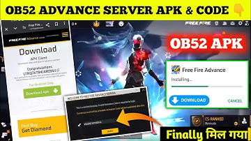 How to Download & Open OB52 advance server | ff advance server Activation code | ff advance server 