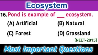 ecosystem mcq - ecology mcq - ecosystem mcq for neet - part (1)