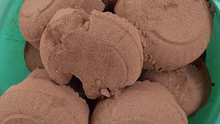 ASMR/Soft Fine Red Sand Big Shapes Crumble In Water/PastePlay/PGN ASMR