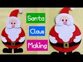 Santa Claus from waste CDs/How to make Christmas Santa Claus at home/Santa Claus Making