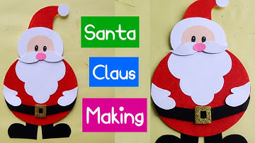 Santa Claus from waste CDs/How to make Christmas Santa Claus at home/Santa Claus Making