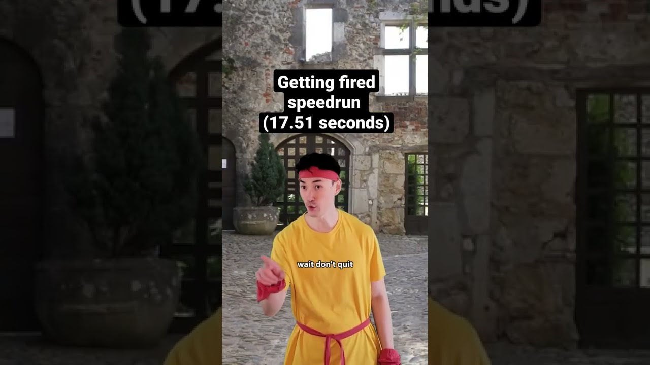 Getting fired from my job speedrun (17.51 seconds)...