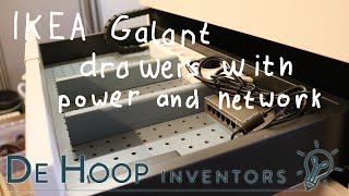 IKEA Galant drawer unit: adding power and network