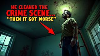 Man Enters an Abandoned House to Clean Up a Crime Scene, But What He Found on the Ceiling...