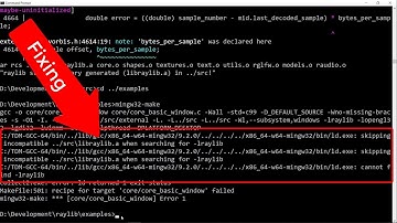 Raylib - Fixing the "Skipping Incompatible ../src\libraylib.a When Searching For -lraylib" Error