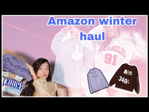 Oversized HOODIE AND SWEATSHIRT FROM AMAZON 💞|| TRYON || starting at 300 rupees 😱 #amazon