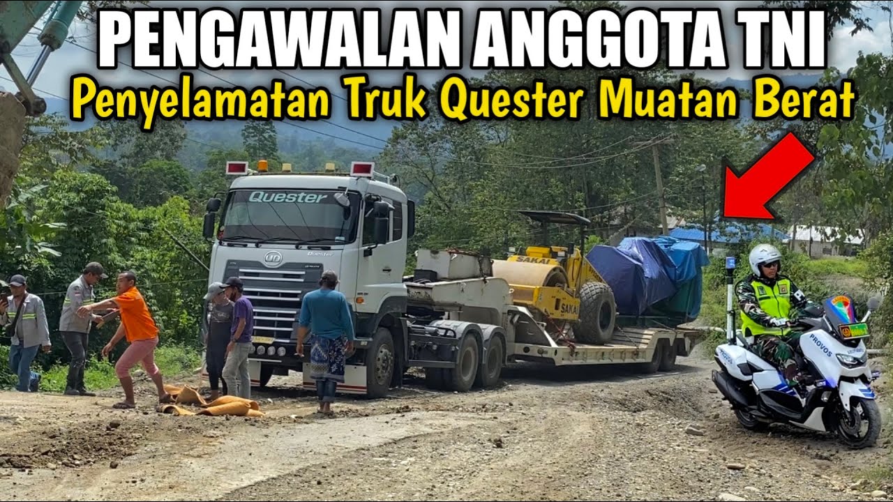 Di Kawal Anggota TNI‼️Penyelamatan Truk Quester Gagal Menanjak Di Batu Jomba