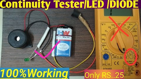 How to Make Continuity Tester/LED and DIODE  motors Tester Using 9V BATTERY