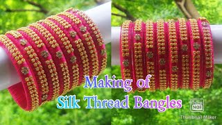 How to make silk thread bangles/ Handmade Jewellery/ Silk thread jewellery/vaanavil screenshot 2