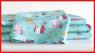 The Lakeside Collection Retro Happy Glamping Lifestyle Bedding Sheet Set, Queen