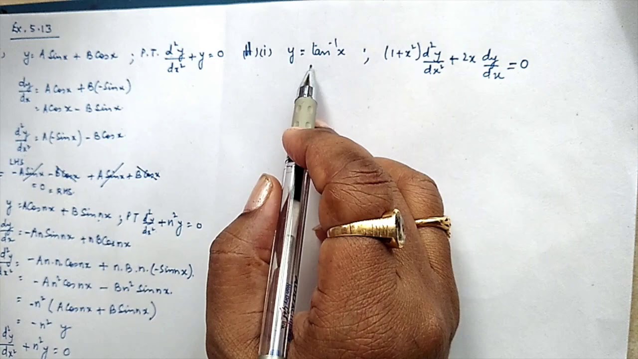 Second Order Derivative - Differentiation - YouTube