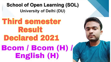 Sol third semester results declared 2021 / How to check / step by step / full procedure