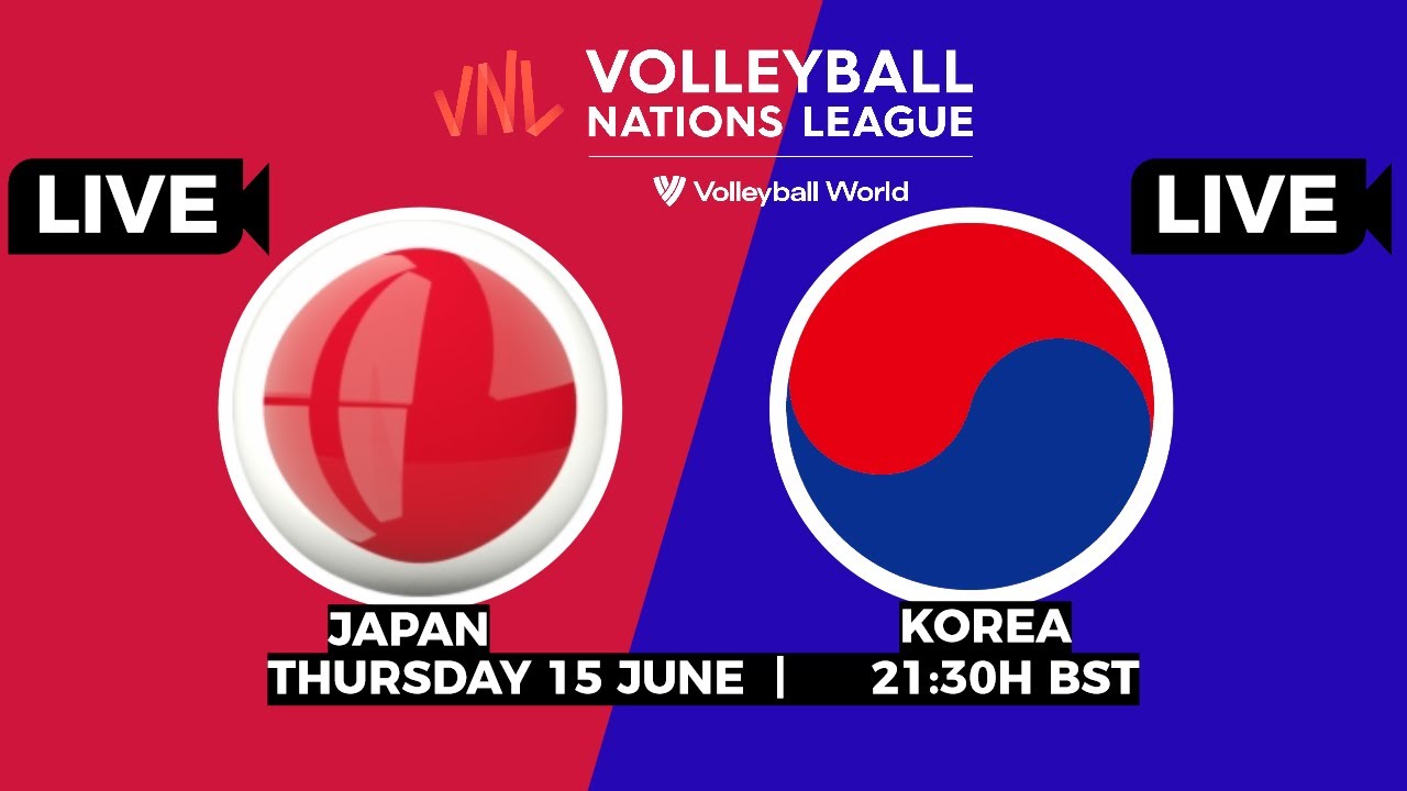 VNL 2023 Womens Volleyball Live Japan vs Korea Watch Party