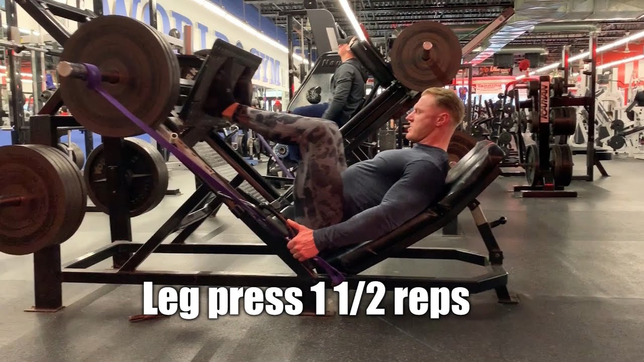 Leg press 1 1/2 reps YouTube