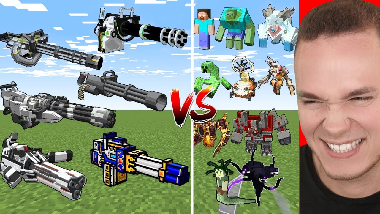 Welche TaCZ MINIGUN ist DIE STÄRKSTE GEGEN BOSSE in Minecraft?