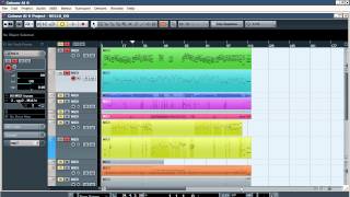 Cubase.  Quick alignment height of the tracks
