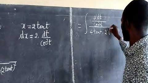 Intégration par substitution trigonométrique  (Math 6èmeSc A&B)