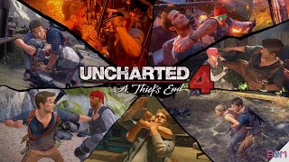 Uncharted 4: A Thief's End - Melee Attack and Takedowns compilation (No HUD)