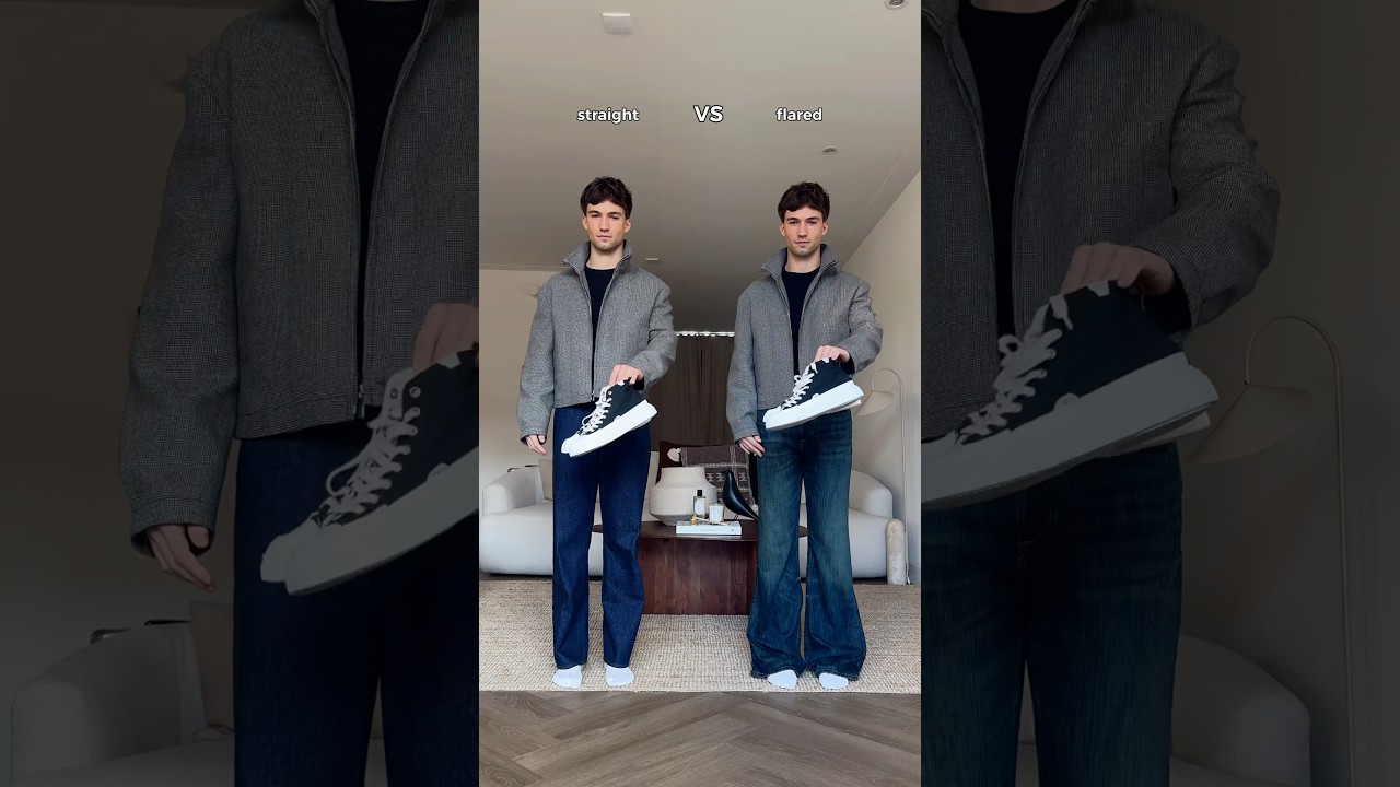 Straight fit or flared jeans? 👖 | Subscribe for 