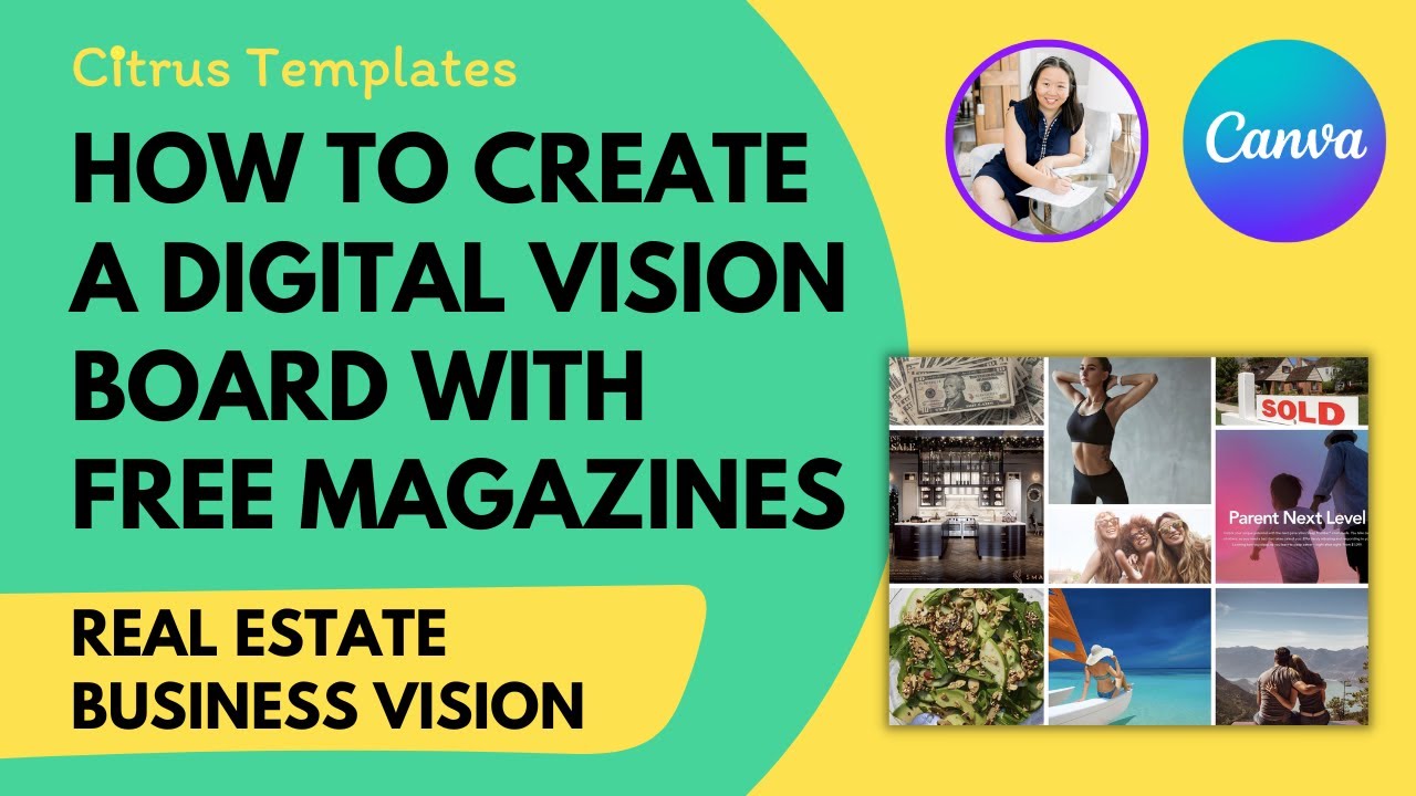 How To Create A Digital Real Estate Agent Vision Board with Free