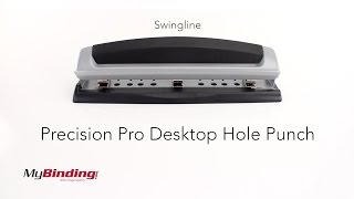 Swingline Black/Silver LightTouch Desktop Hole Punch - 74026 