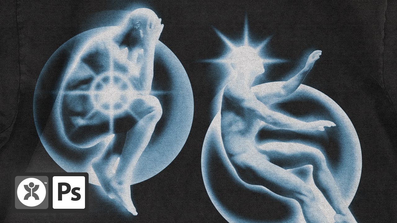 Дизайн уличной одежды Glowing Aura Figure | Урок по Photoshop