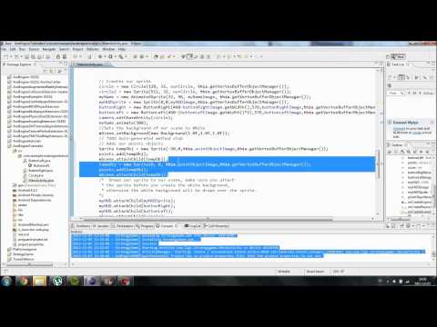 Android  development with AndEngine Vid 10 - Creating multiple Sprites, handling ArrayLists