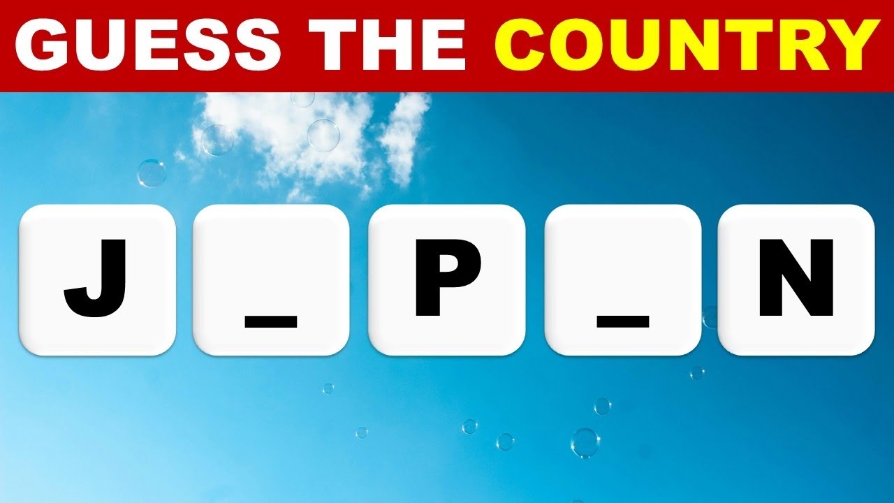 Guess the country without vowels | Country quiz | Guessing game