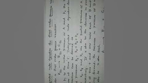 First order in gas phase reaction 22