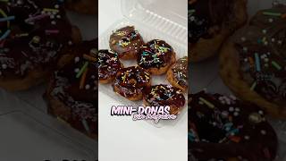 RECETA de MIN-DONAS sin MÁQUINA 🍩🤑 súper FÁCIL y DELICIOSO 🙏🏻 #minidonas #shortsviral
