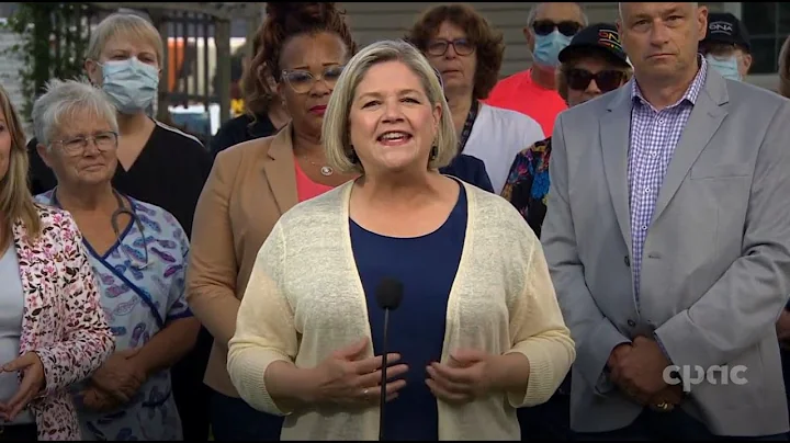 Ontario NDP Leader Andrea Horwath holds a news con...