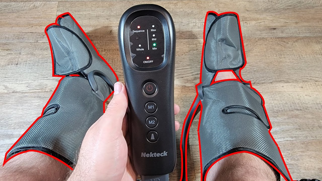 Распаковка и обзор массажера для ног Nekteck с воздушной компрессией