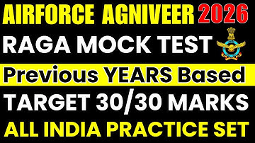 Airforce Agniveer Group Y RAGA Mock Test Part 1  PYQ Based  022026 Batch Special