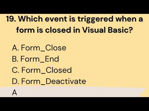 Top 50 MCQ on visual basic part - 1