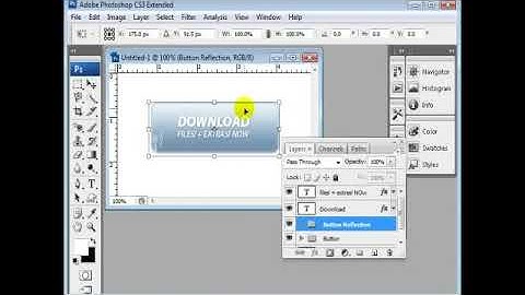 Adding Reflection to Web Buttons in Photoshop