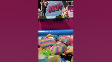 Took the squishmallow plunge at vidcon 2023! #vidcon #squishmallows #challengeaccepted #stunt #jump