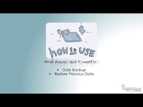 SAGE UBS Guidelines - How to do Backup and Restore Data