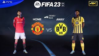 FIFA 23 - Manchester United vs Borussia Dortmund - Club Friendly Full Match | PS5 4K