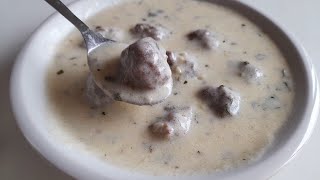 Meatballs with Yogurt/ اسهل طريقة لعمل الكفتة باللبن